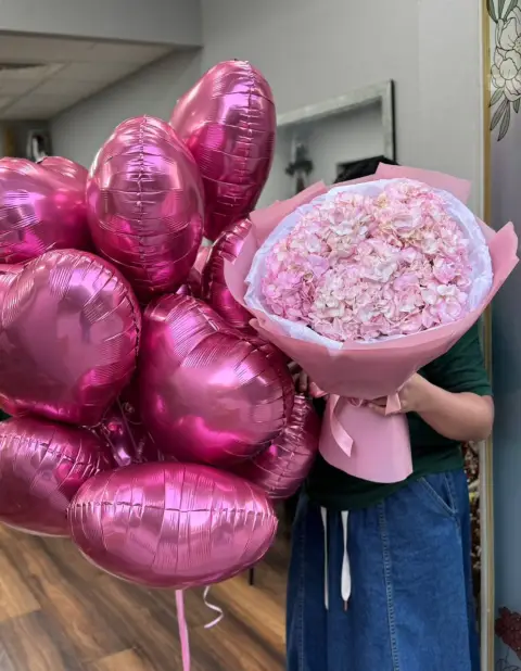 Delivered Bouquet Hydrangea